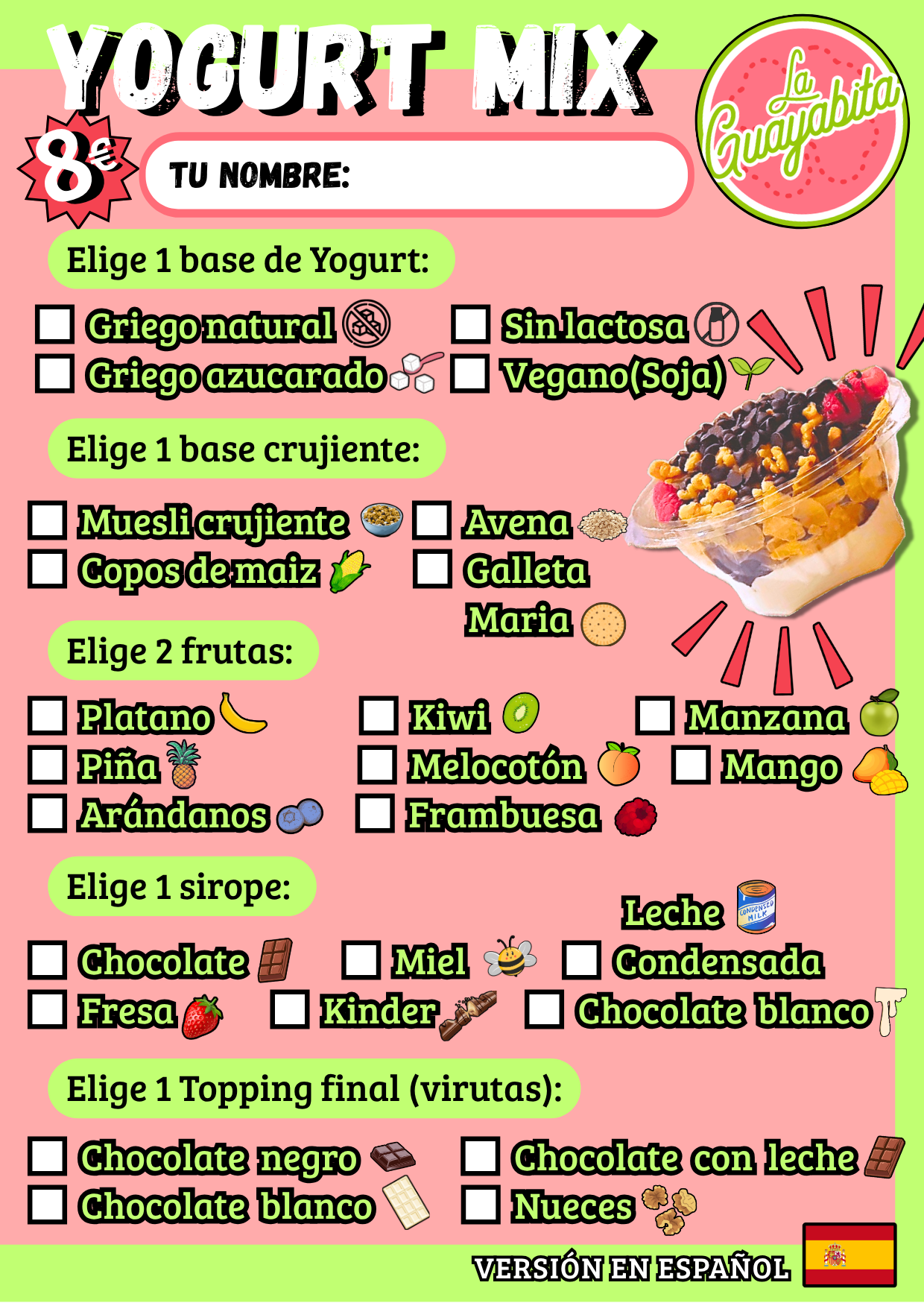 Mete todo lo que te guste